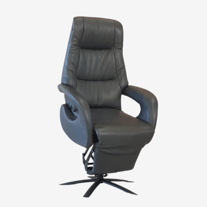 relaxfauteuil beyonce in sta op stand echt leder elektrisch verstelbaar