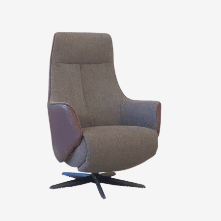 relaxfauteuil Bruno 3-motorig in leder en stof