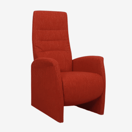 relaxstoel elegir red in rode stof aanbieding