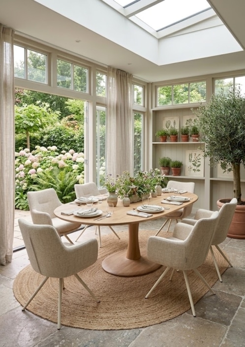 eetkamerstoelen aan tafel lekker zitten teun arts lederen stoelen