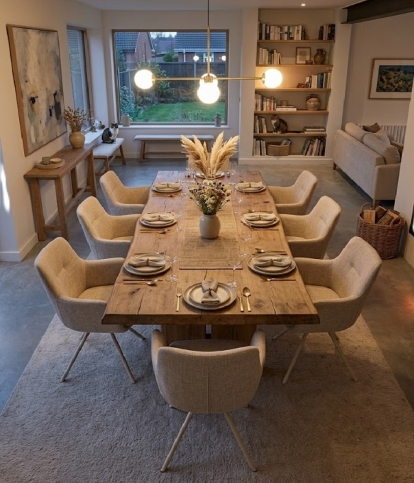 eetkamerstoelen aan tafel in leder of stof met draaivoet teun arts